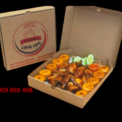 HỘP GIẤY ĐỰNG PIZZA, GÀ NƯỚNG & ĐỒ ĂN